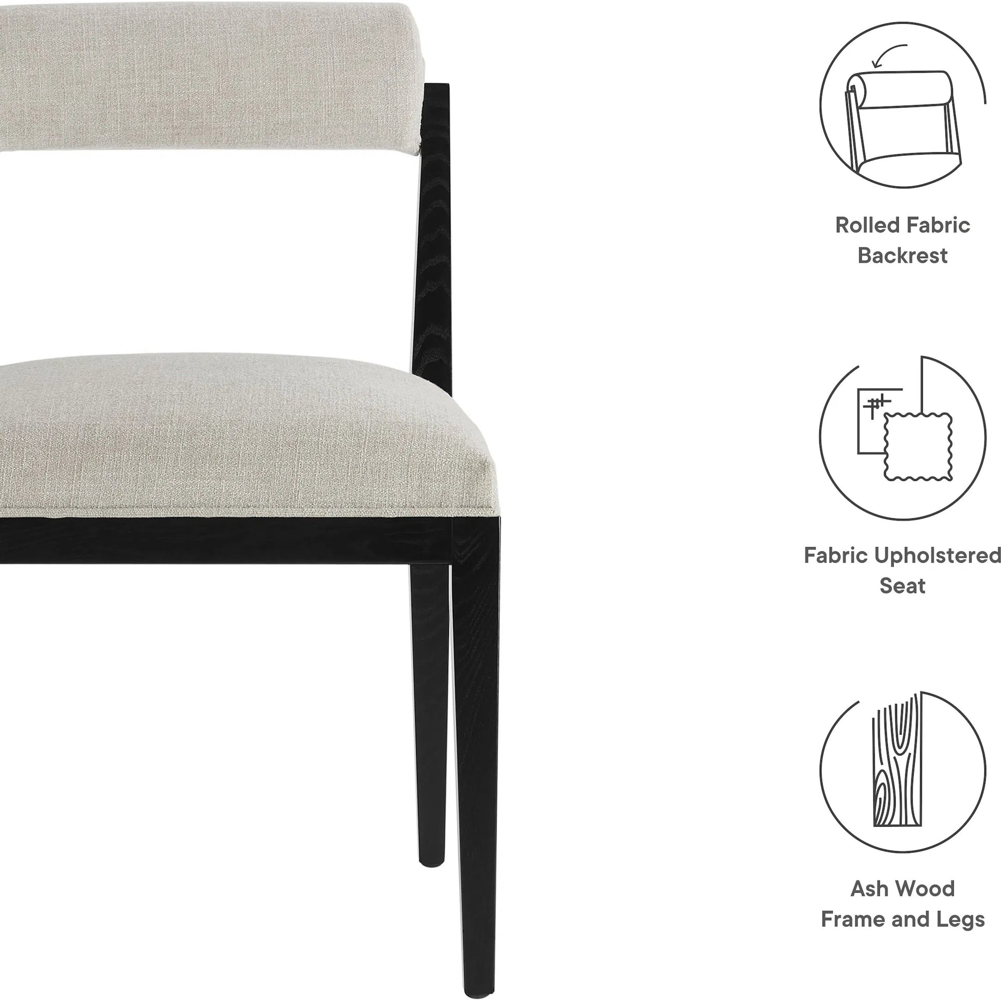 Belknap Dining Chair by Evans & Londeen. Made from fabric in a transitional style.