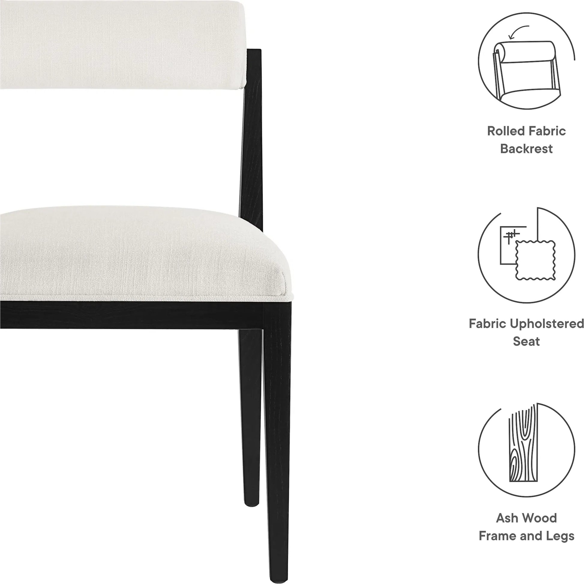 Belknap Dining Chair by Evans & Londeen. Made from fabric in a transitional style.