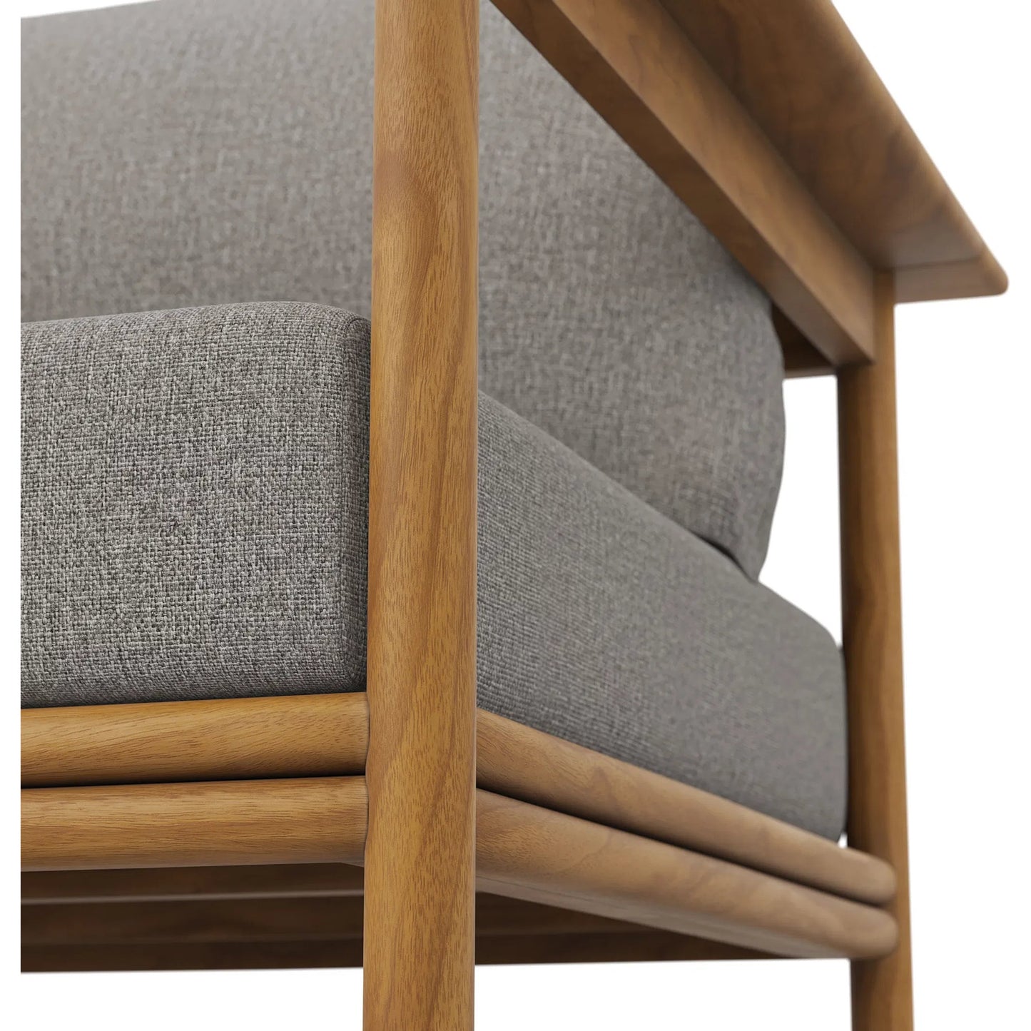 005 SI-2358106 | Closeup | Juab Teak Wood Armchair by Evans & Londeen. Made from teak wood in a transitional style.