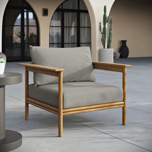 Osawatomie Outdoor Teak Wood Armchair by Evans & Londeen. Made from teak wood in a unique style.