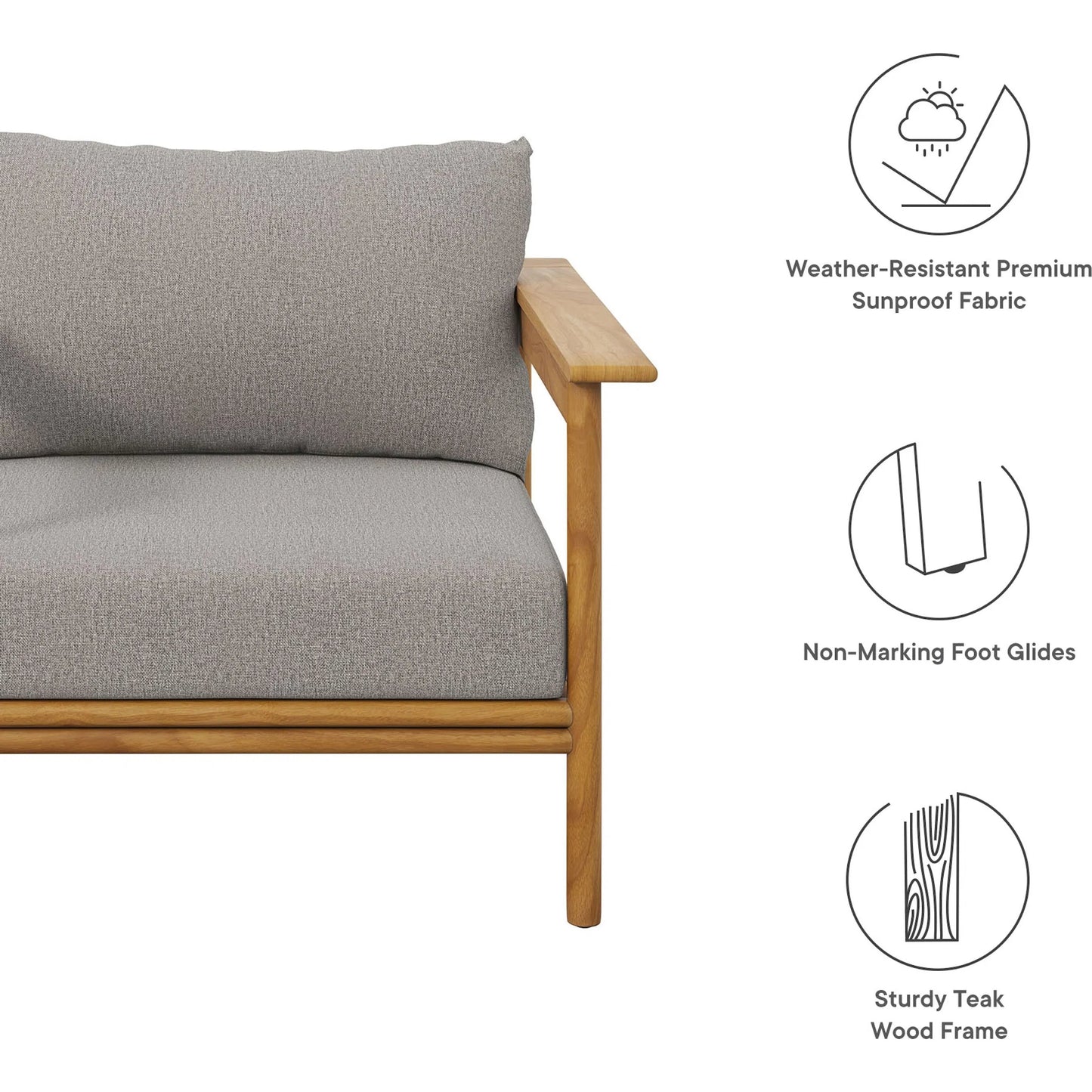 004 SI-2358106 | Closeup | Juab Teak Wood Armchair by Evans & Londeen. Made from teak wood in a transitional style.