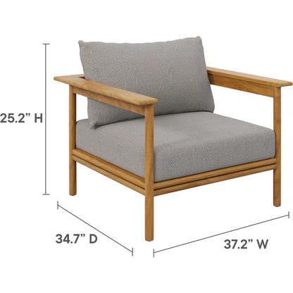 Juab Teak Wood Armchair by Evans & Londeen. Made from teak wood in a transitional style.