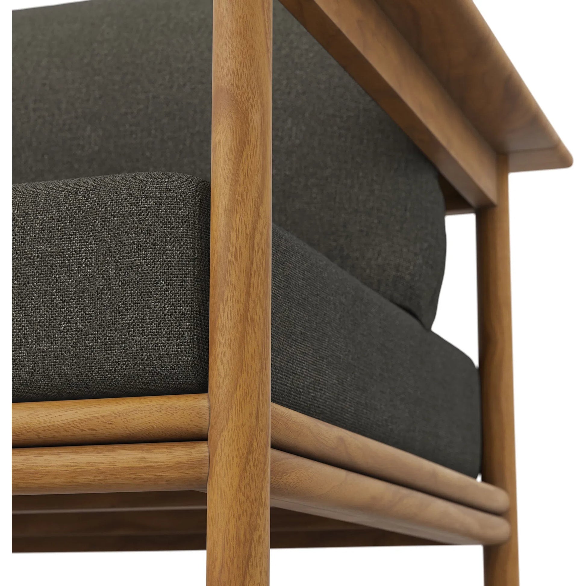 Juab Teak Wood Armchair by Evans & Londeen. Made from teak wood in a transitional style.