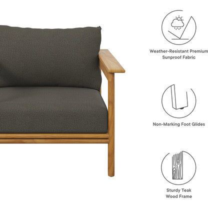 Juab Teak Wood Armchair by Evans & Londeen. Made from teak wood in a transitional style.