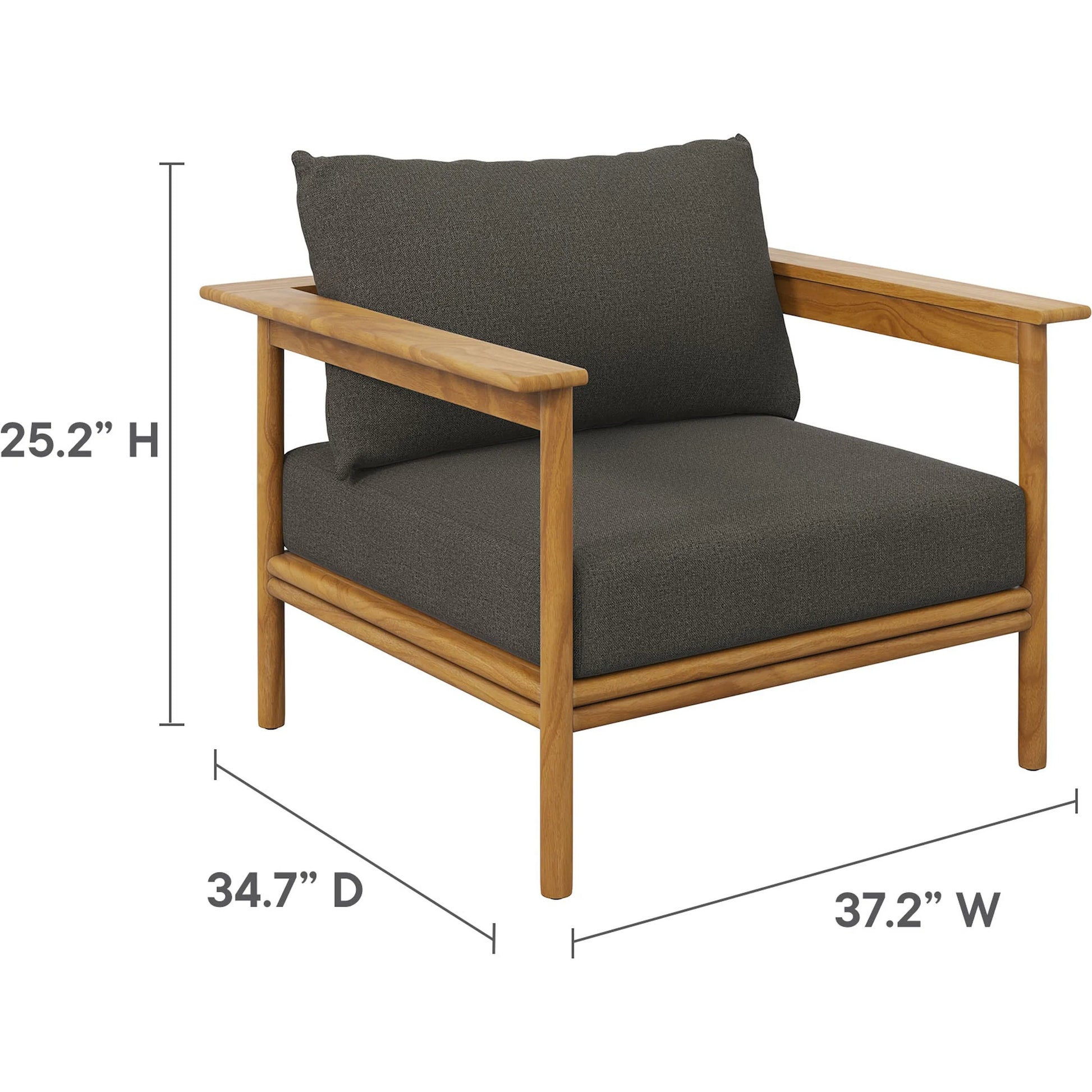 Juab Teak Wood Armchair by Evans & Londeen. Made from teak wood in a transitional style.