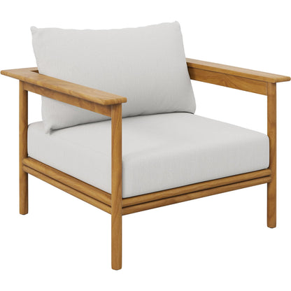 Juab Teak Wood Armchair by Evans & Londeen. Made from teak wood in a transitional style.