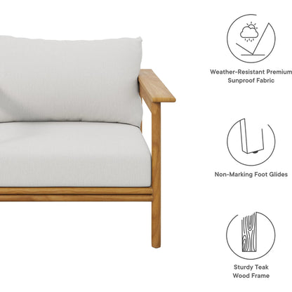 Juab Teak Wood Armchair by Evans & Londeen. Made from teak wood in a transitional style.