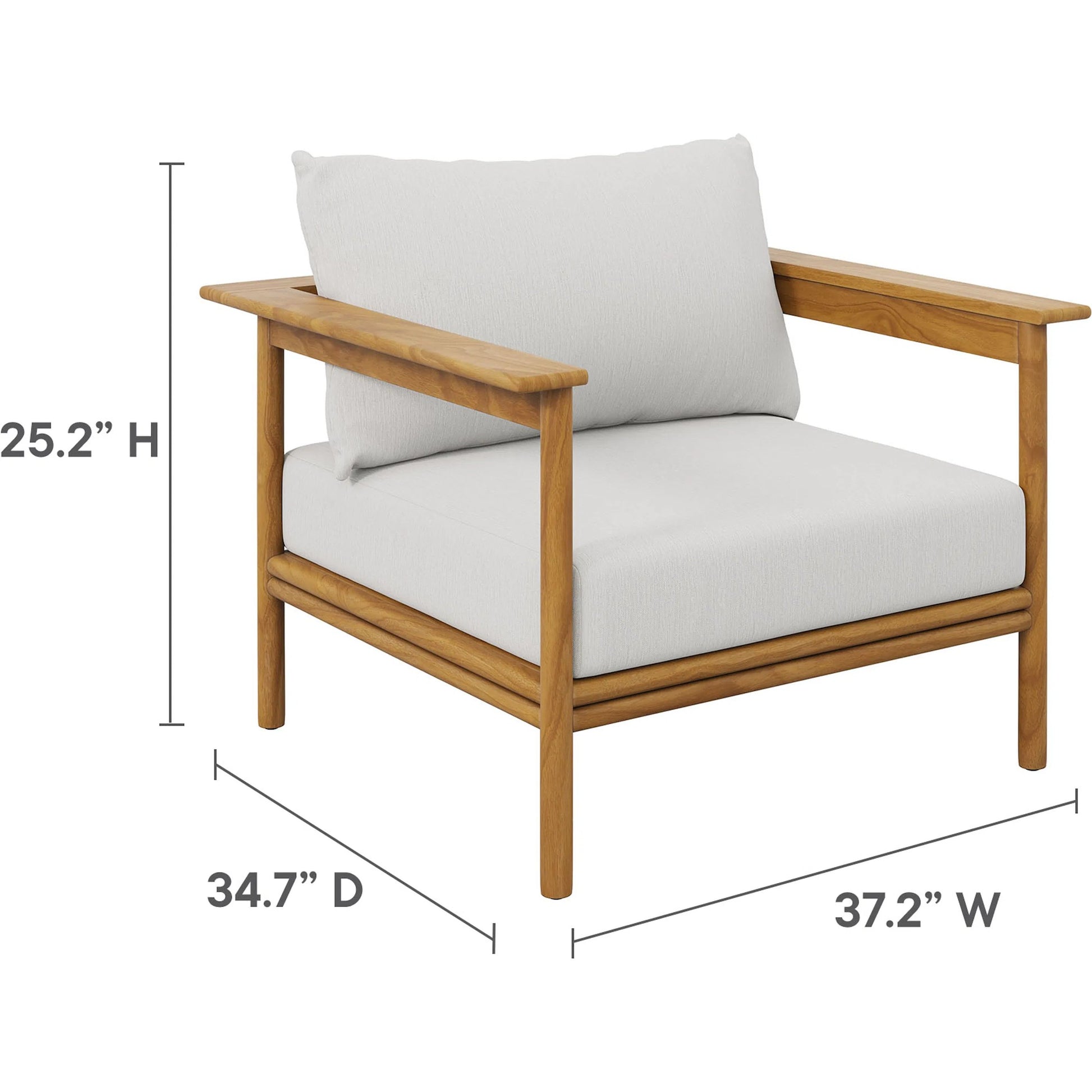 Juab Teak Wood Armchair by Evans & Londeen. Made from teak wood in a transitional style.