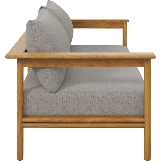 Osawatomie Outdoor Teak Wood Sofa by Evans & Londeen. Made from teak wood in a unique style.