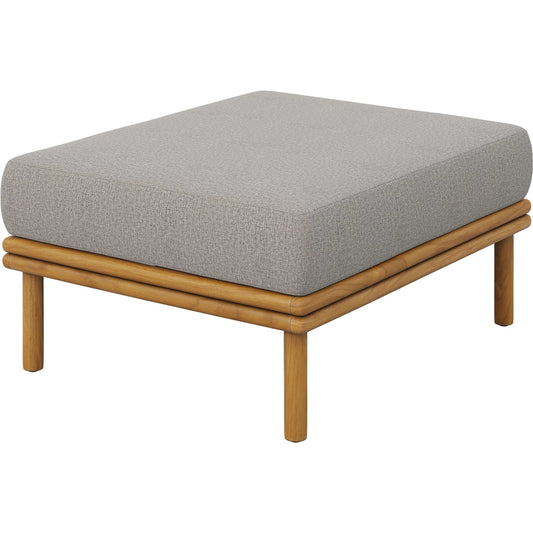 Osawatomie Outdoor Teak Wood Ottoman by Evans & Londeen. Made from teak wood in a unique style.