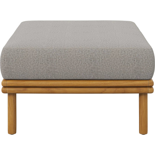 Osawatomie Outdoor Teak Wood Ottoman by Evans & Londeen. Made from teak wood in a unique style.