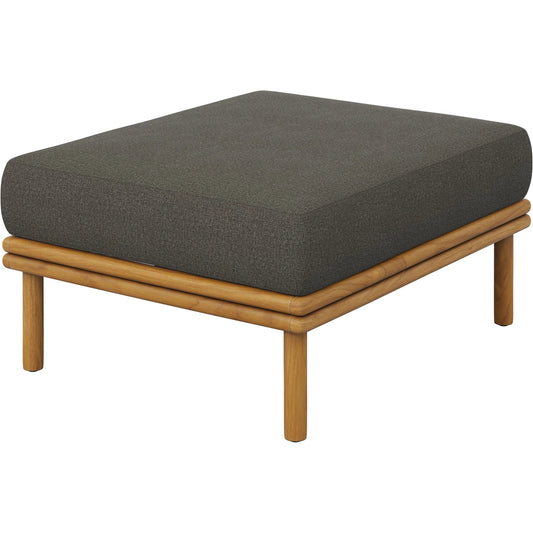 Osawatomie Outdoor Teak Wood Ottoman by Evans & Londeen. Made from teak wood in a unique style.
