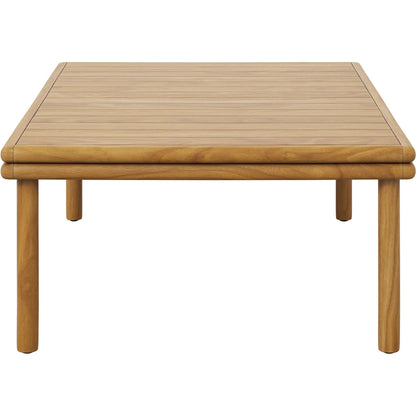 Juab Teak Wood Coffee Table by Evans & Londeen in natural. Made from teak wood in a transitional style.