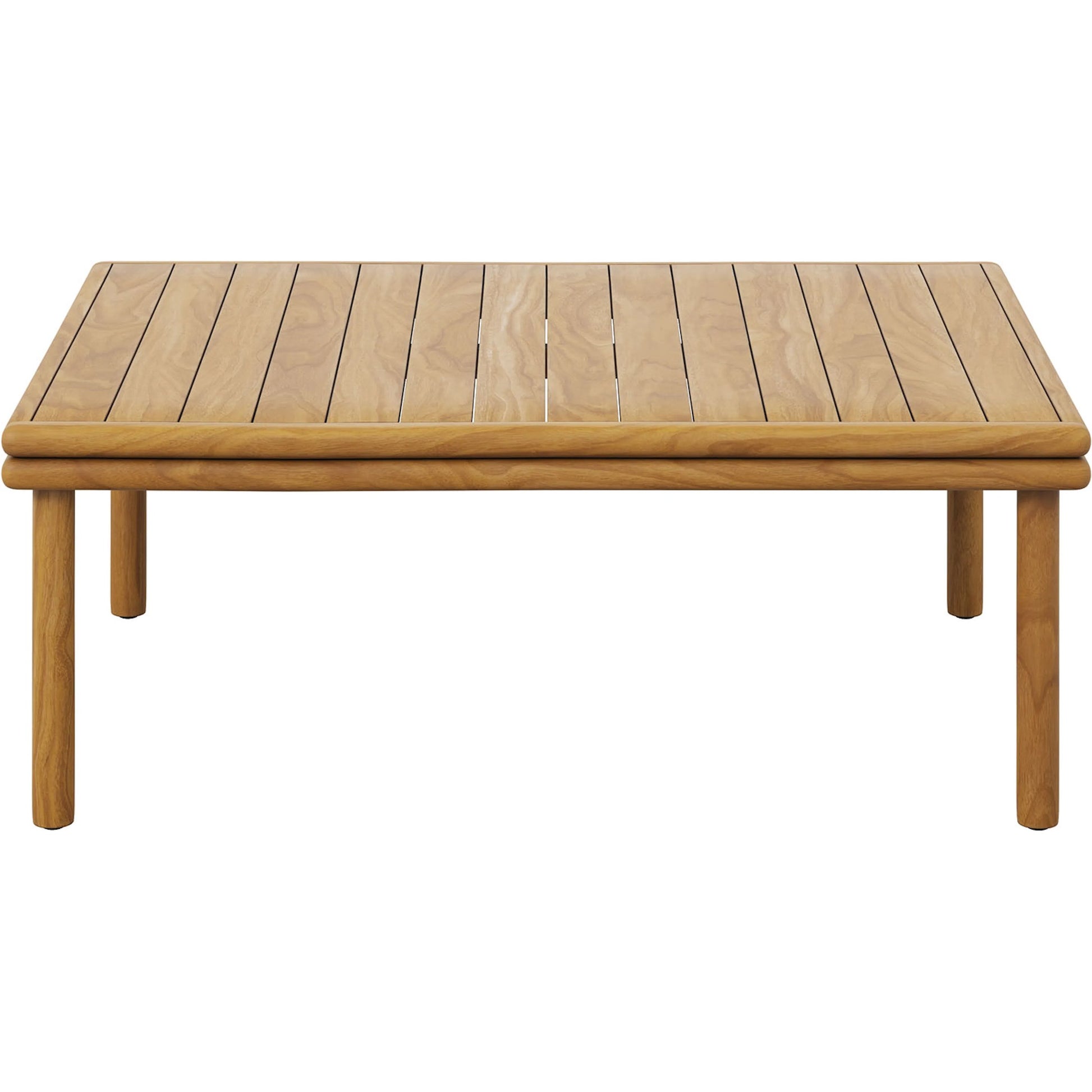 Juab Teak Wood Coffee Table by Evans & Londeen in natural. Made from teak wood in a transitional style.