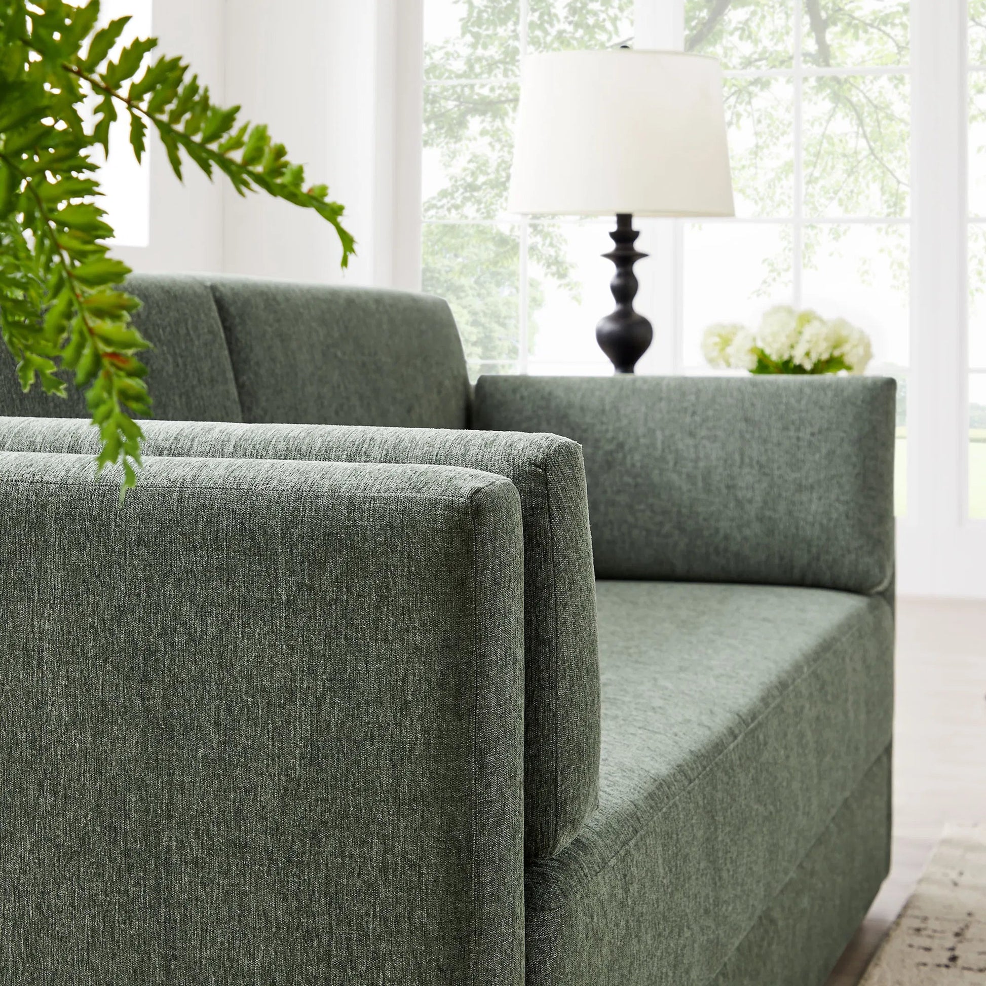 Carlisle Heathered Chenille Sofa by Evans & Londeen. Made from heathered chenille in a transitional style.