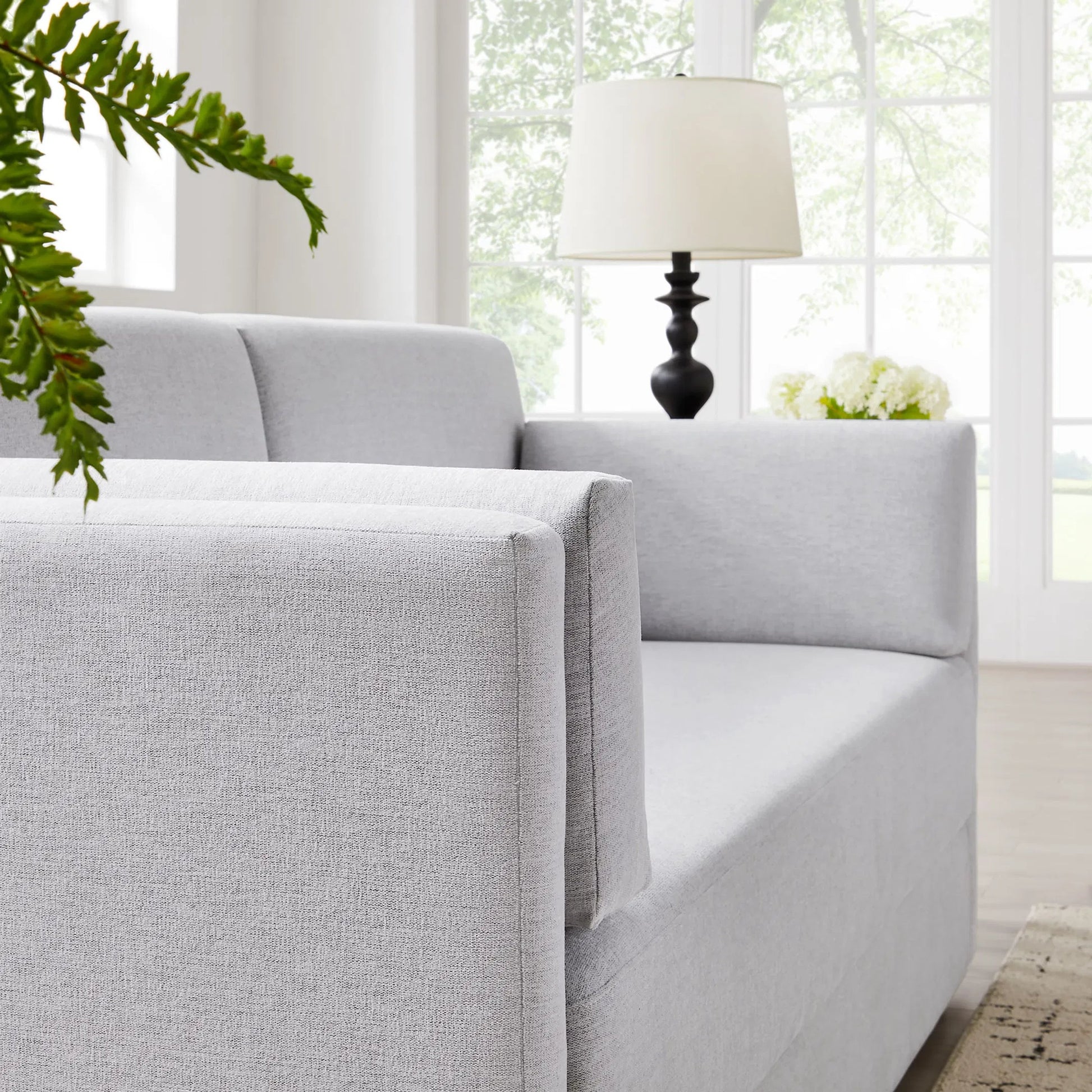 Carlisle Heathered Chenille Sofa by Evans & Londeen. Made from heathered chenille in a transitional style.