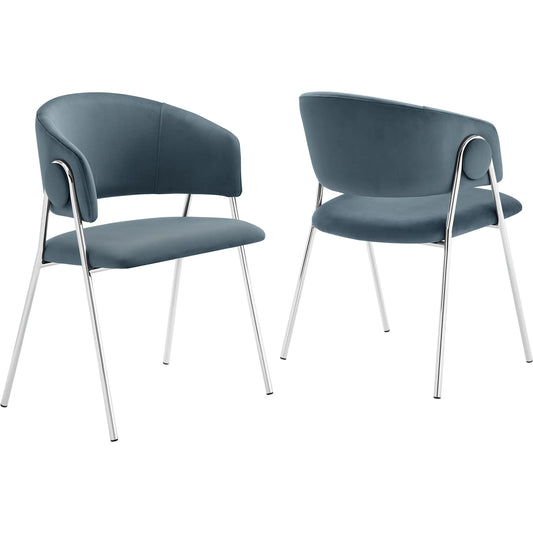 Arenac Dining Chair (Set of 2) by Evans & Londeen. Made from performance velvet in a unique style.