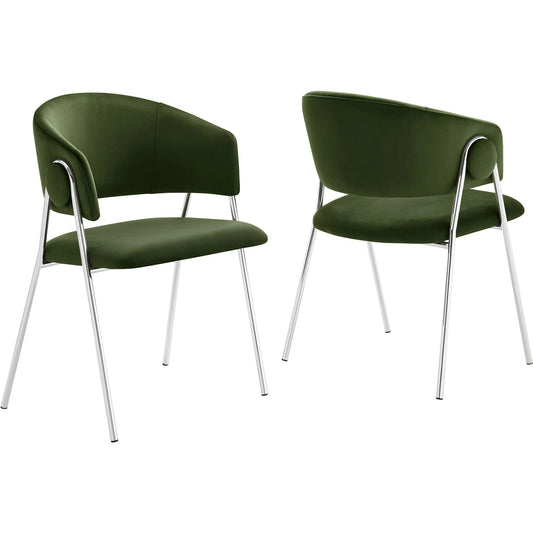 Arenac Dining Chair (Set of 2) by Evans & Londeen. Made from performance velvet in a unique style.