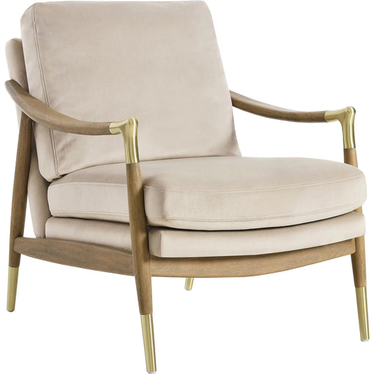 Caswell Accent Armchair by Evans & Londeen. Made from performance velvet in a unique style.
