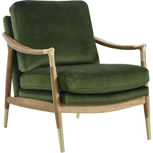 Caswell Accent Armchair by Evans & Londeen. Made from performance velvet in a unique style.