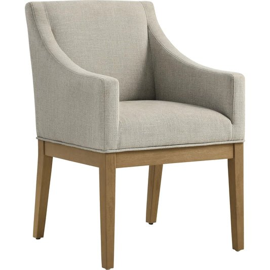 Williamson Dining Armchair by Evans & Londeen. Made from fabric upholstered in a unique style.