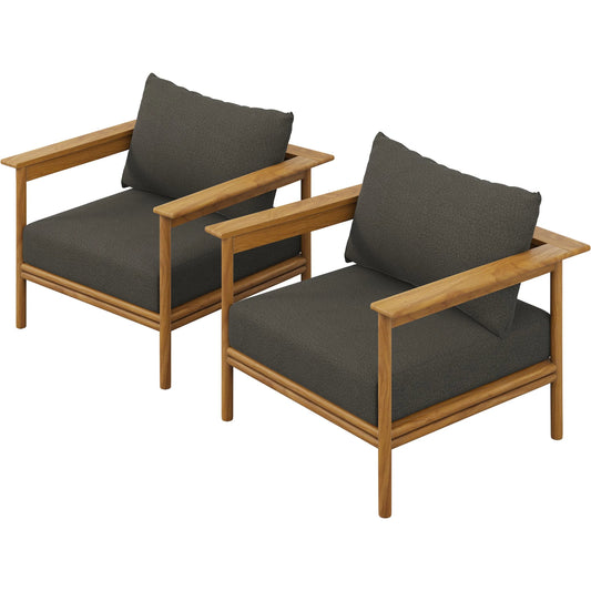 Osawatomie Outdoor Teak Wood Armchair (Set of 2) by Evans & Londeen. Made from teak wood in a unique style.