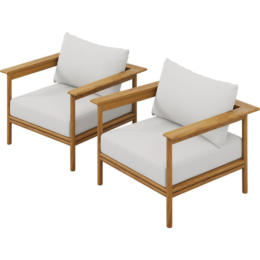 Osawatomie Outdoor Teak Wood Armchair (Set of 2) by Evans & Londeen. Made from teak wood in a unique style.