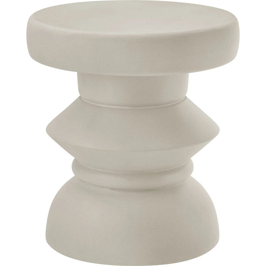 Lawrence Concrete Side Table by Evans & Londeen in light gray. Made from concrete in a unique style.