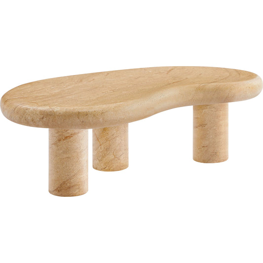 Buckeye Outdoor Textured Faux Travertine Coffee Table by Evans & Londeen in travertine. Made from textured faux travertine in a unique style.