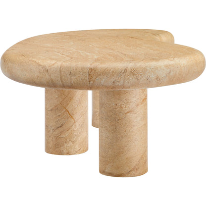 Maury Indoor - Textured Faux Travertine Coffee Table by Evans & Londeen in travertine. Made from textured faux travertine in a transitional style.