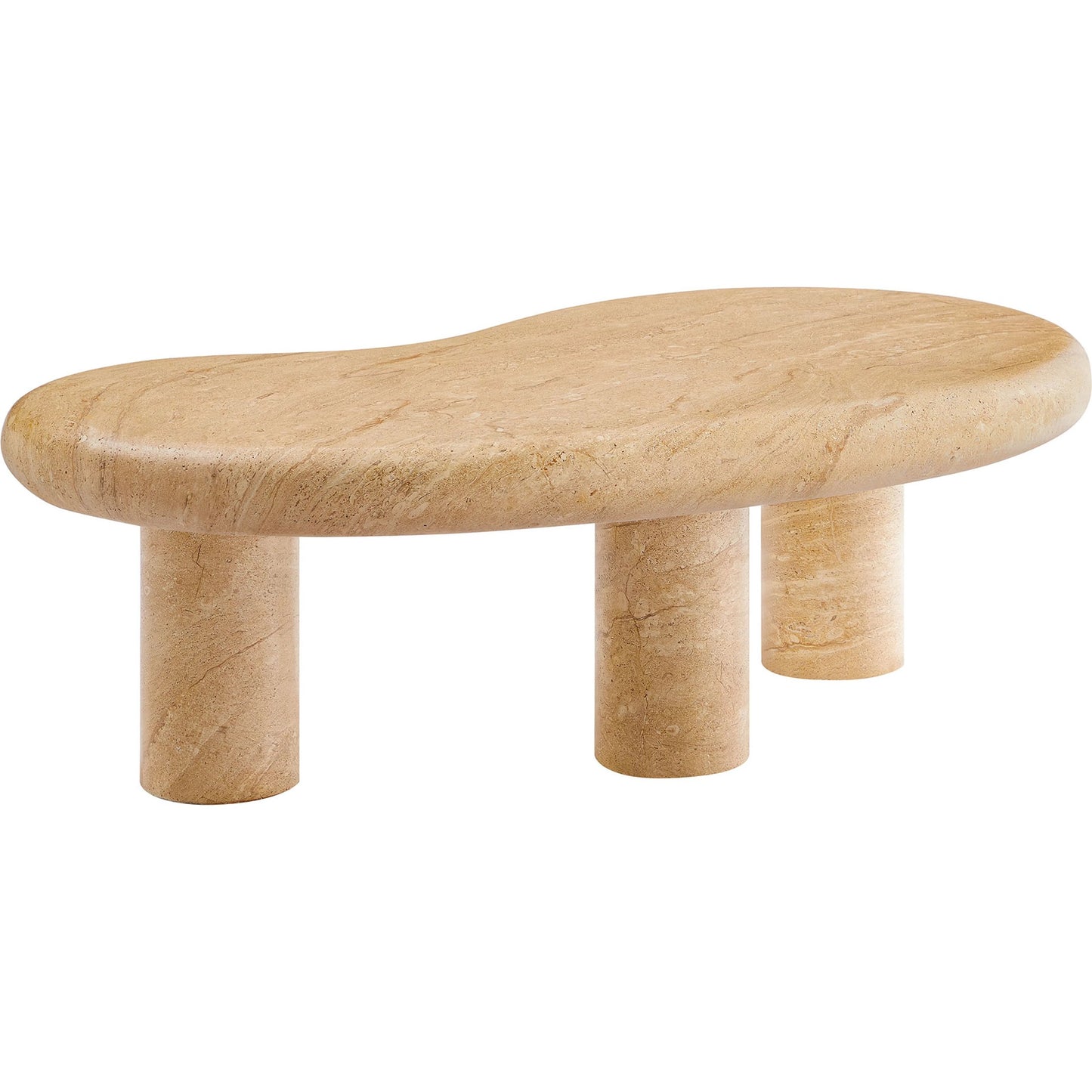 005 SI-2358293 | Additional Silo | Maury Indoor - Textured Faux Travertine Coffee Table by Evans & Londeen in travertine. Made from textured faux travertine in a transitional style.