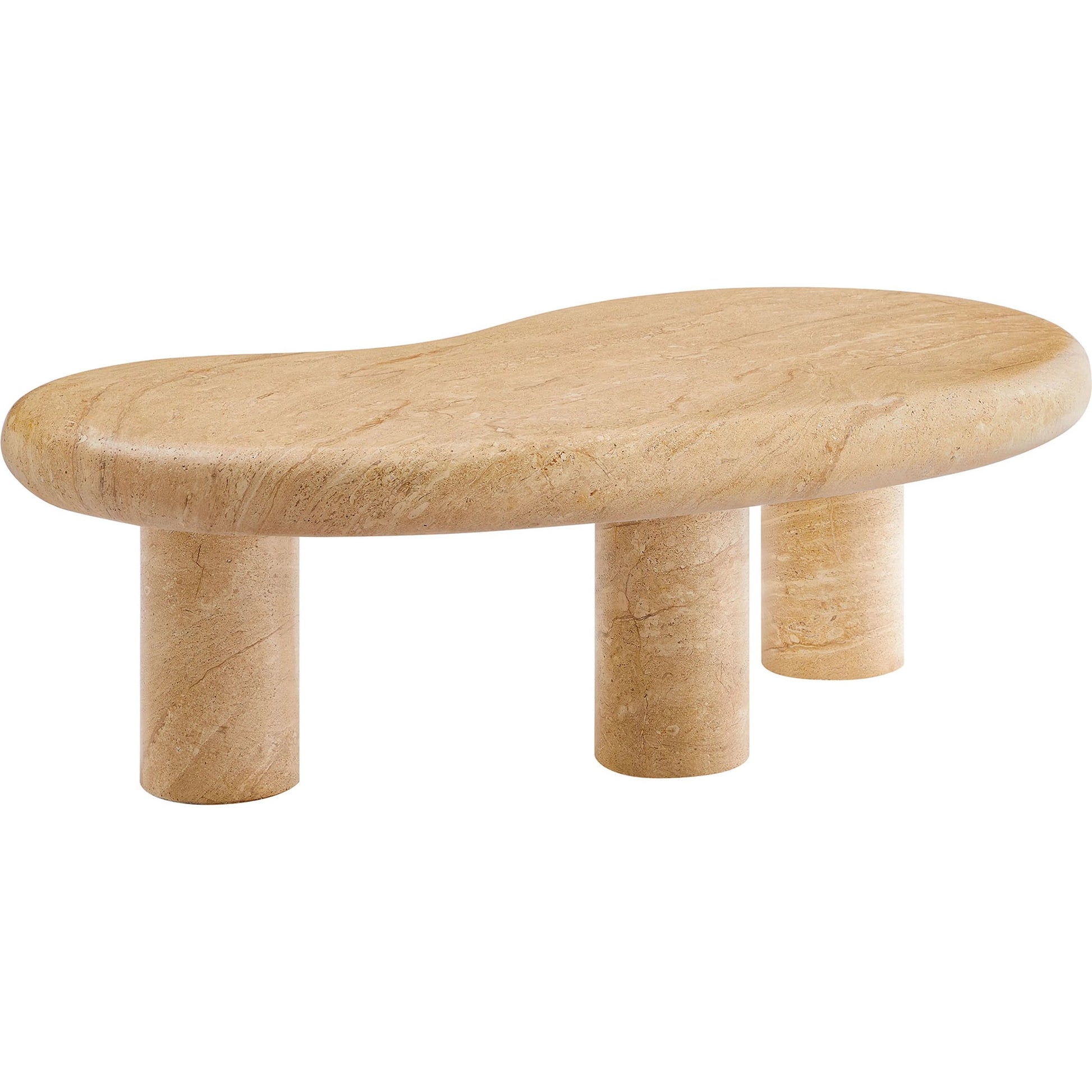 Maury Indoor - Textured Faux Travertine Coffee Table by Evans & Londeen in travertine. Made from textured faux travertine in a transitional style.