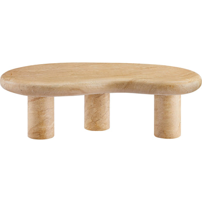 Maury Indoor - Textured Faux Travertine Coffee Table by Evans & Londeen in travertine. Made from textured faux travertine in a transitional style.