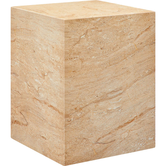 Voltaire Square Plinth Concrete Side Table by Evans & Londeen. Made from concrete in a unique style.