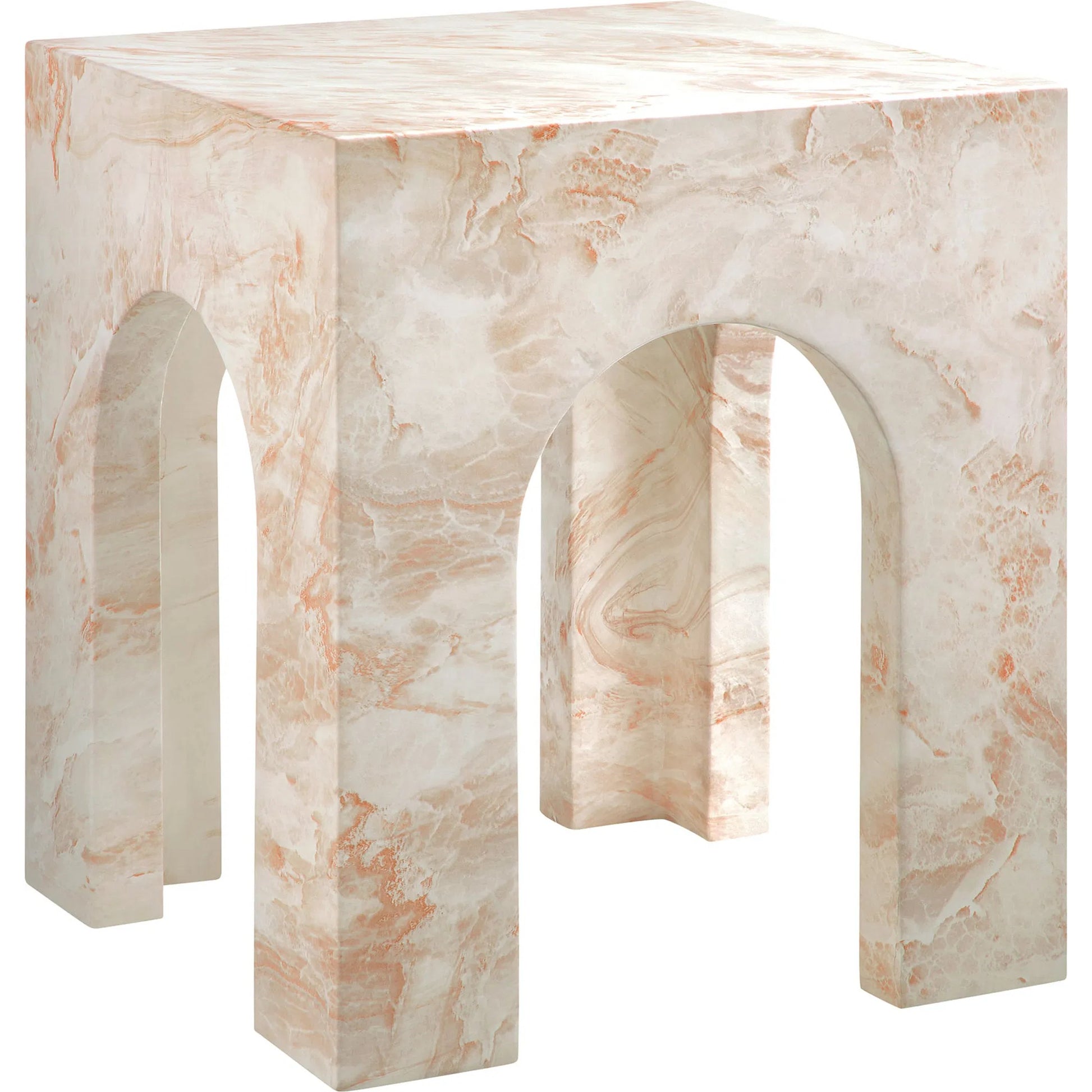 Lecompton Square Indoor - Arched Concrete Side Table by Evans & Londeen. Made from arched concrete in a modern style.