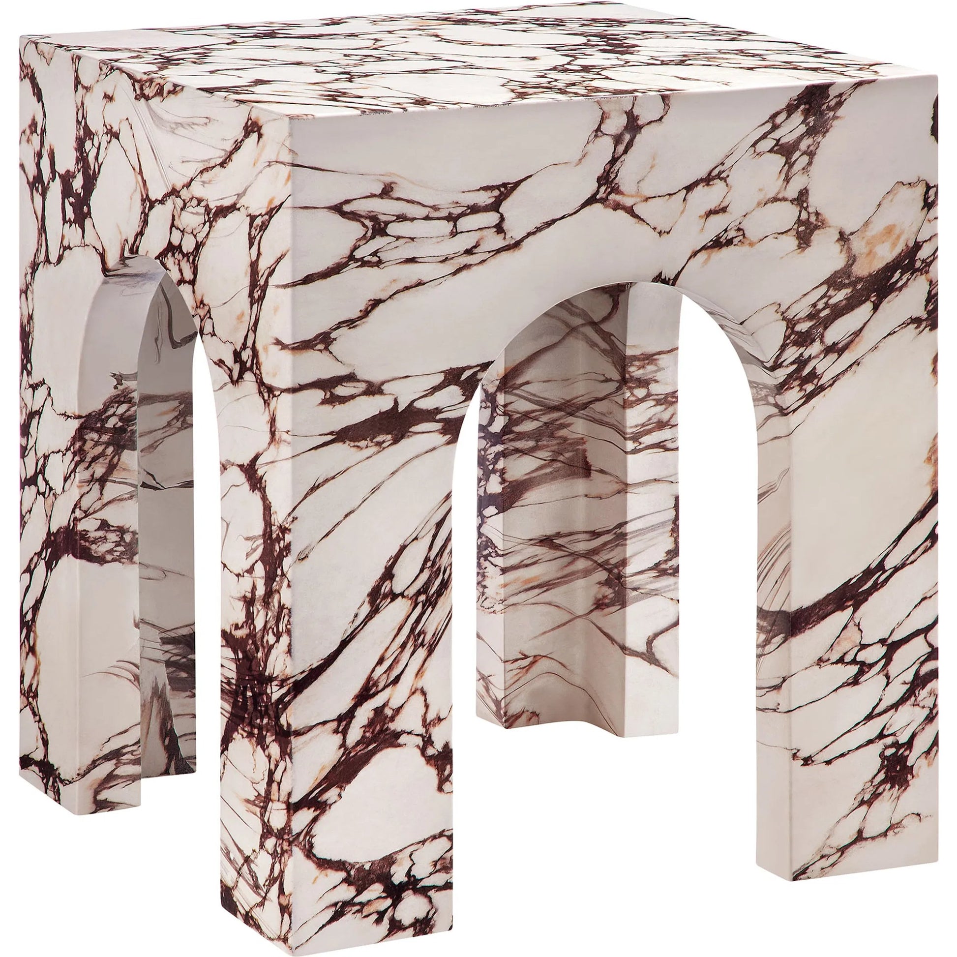 Lecompton Square Indoor - Arched Concrete Side Table by Evans & Londeen. Made from arched concrete in a modern style.