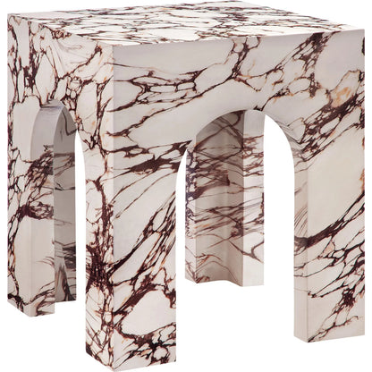 Lecompton Square Indoor - Arched Concrete Side Table by Evans & Londeen. Made from arched concrete in a modern style.
