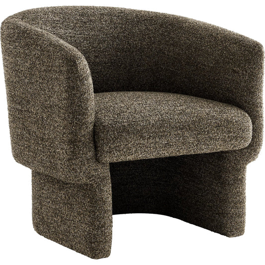 Benson Boucle Barrel Accent Chair by Evans & Londeen. Made from boucle fabric in a unique style.
