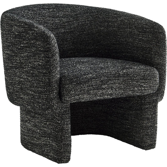 Benson Boucle Barrel Accent Chair by Evans & Londeen. Made from boucle fabric in a unique style.