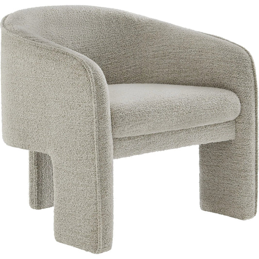 Jennings Boucle Accent Armchair by Evans & Londeen. Made from boucle fabric upholstered in a unique style.