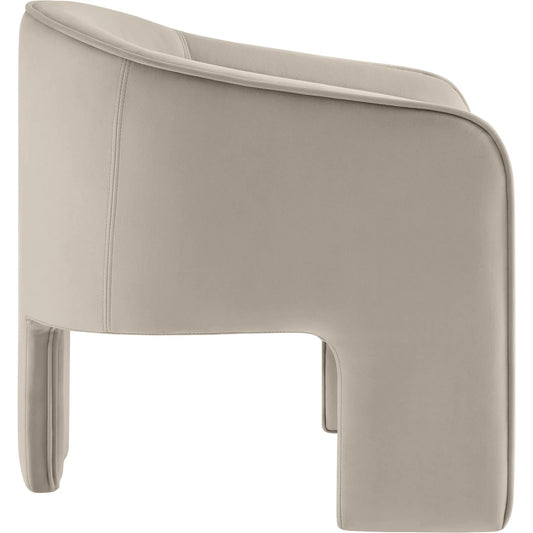 Jennings Accent Armchair by Evans & Londeen. Made from performance velvet upholstered in a unique style.