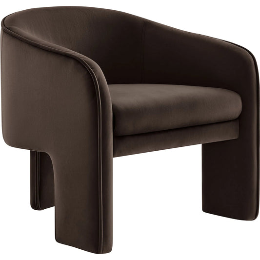 Jennings Accent Armchair by Evans & Londeen. Made from performance velvet upholstered in a unique style.
