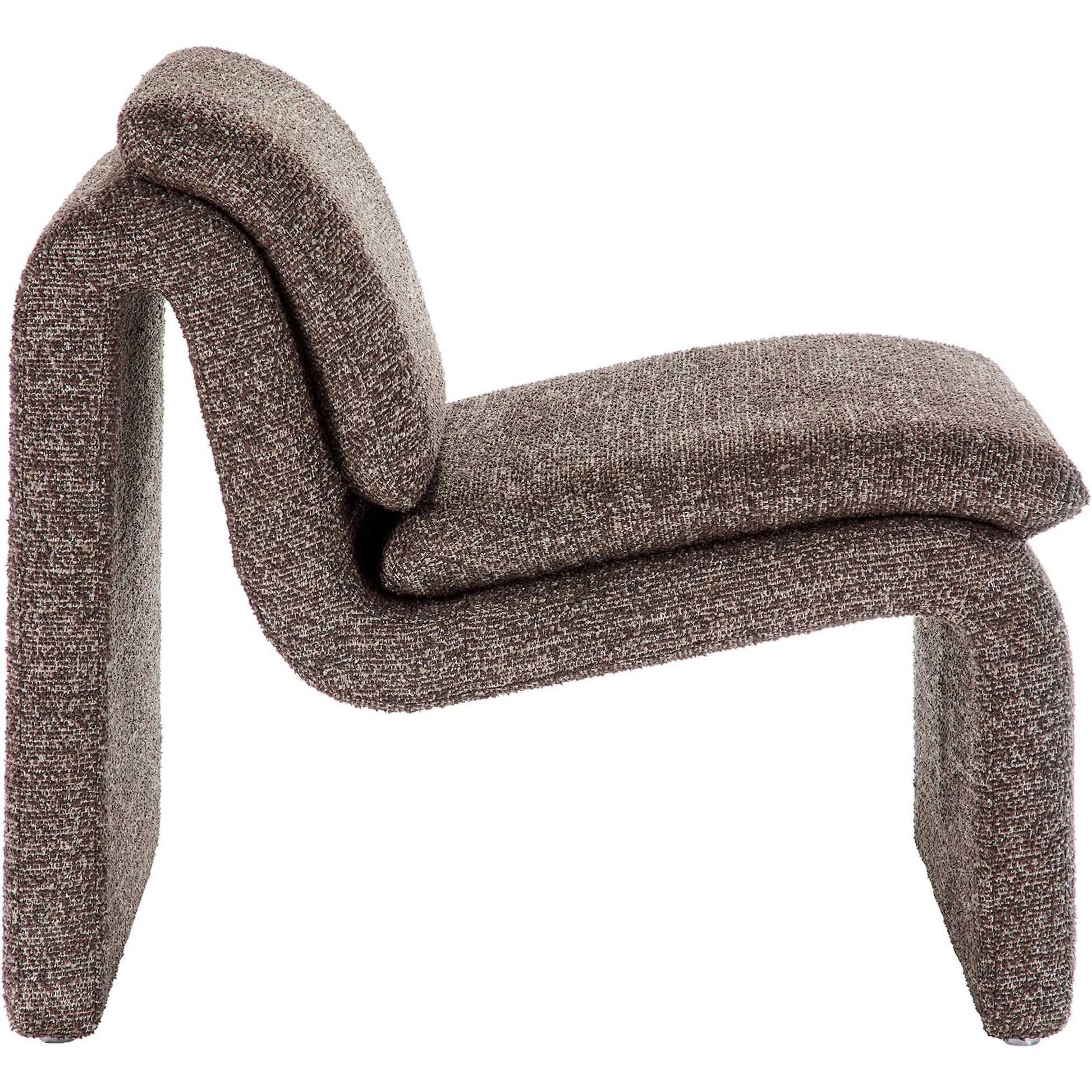 Shackelford Boucle Armless Accent Chair by Evans & Londeen. Made from boucle upholstered in a transitional style.