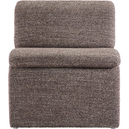 Shackelford Boucle Armless Accent Chair by Evans & Londeen. Made from boucle upholstered in a transitional style.