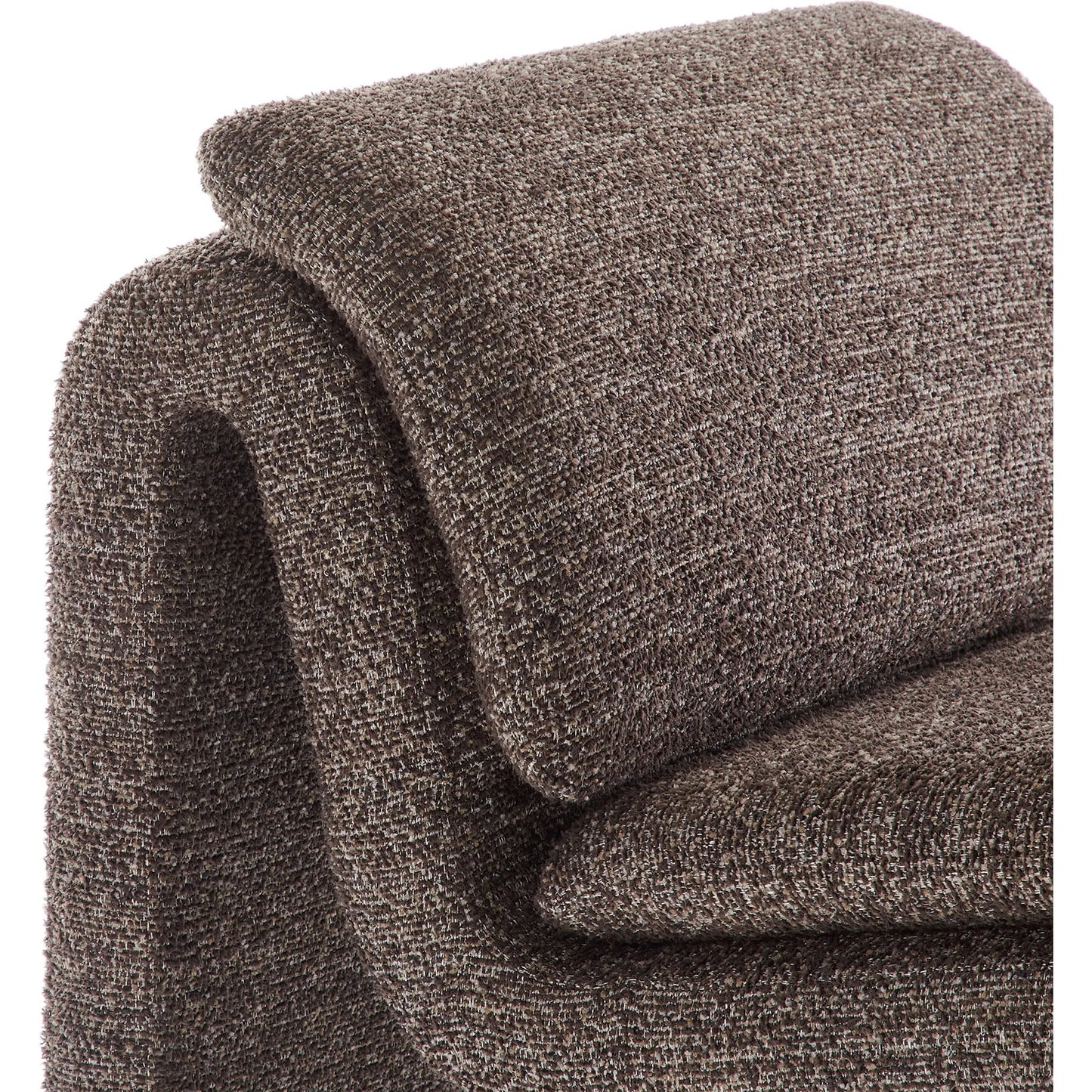 005 SI-2358315 | Closeup | Shackelford Boucle Armless Accent Chair by Evans & Londeen. Made from boucle upholstered in a transitional style.