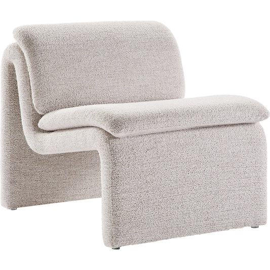Salamanca Boucle Armless Accent Chair by Evans & Londeen. Made from boucle upholstered in a unique style.