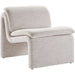 Shackelford Boucle Armless Accent Chair by Evans & Londeen. Made from boucle upholstered in a transitional style.