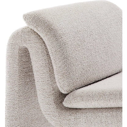 Shackelford Boucle Armless Accent Chair by Evans & Londeen. Made from boucle upholstered in a transitional style.