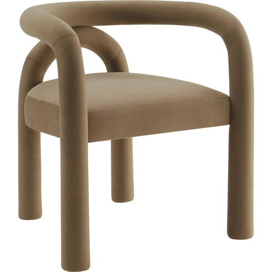 Cedron Dining Chair by Evans & Londeen. Made from performance velvet in a unique style.