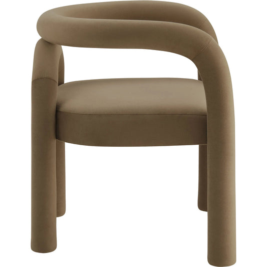 Cedron Dining Chair by Evans & Londeen. Made from performance velvet in a unique style.